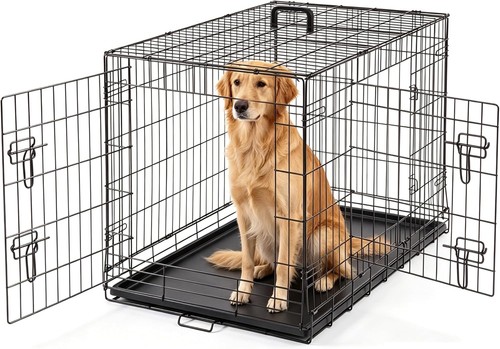 Edx double door dog cage - dog,