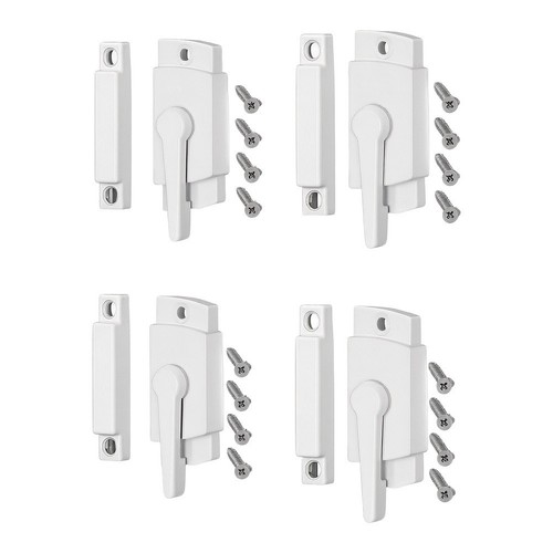 White metal window locks - white,