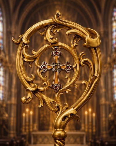 Pcswooden crozier bishop - 3,