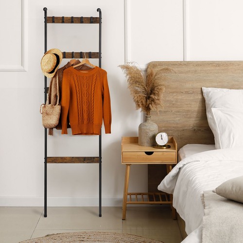 Tier wood ladder shelf - 5-tier,