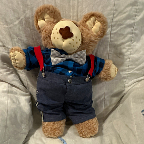 Vintage 1980s furskin bear - furskin, w/