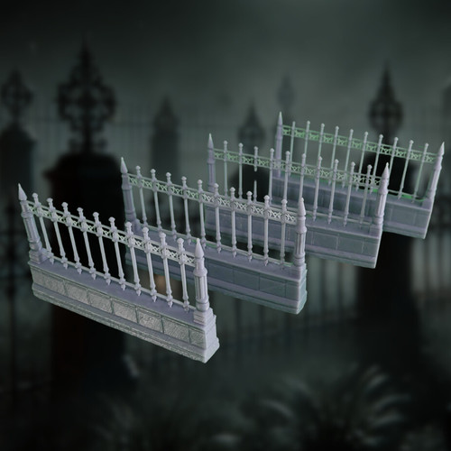 Cemetery fencing for - cemetery, set