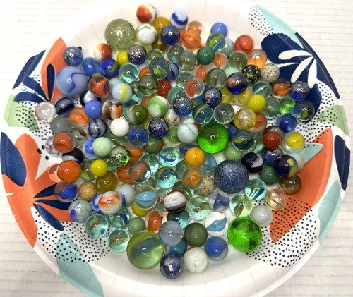 Vintage marbles lot 2lbs - vintage,