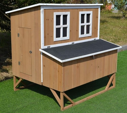 New large wood chicken coop - wood,