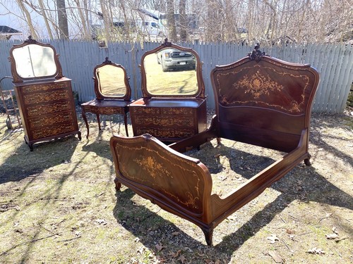Inlaid mahogany bedroom - 4,