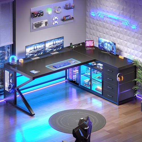 Shaped computer desk - shaped,