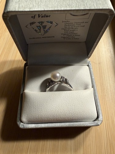 Size 10k white gold 8 - size,
