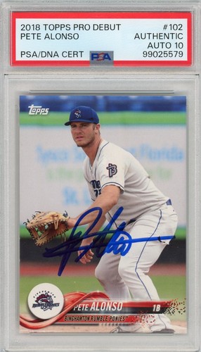 Pete alonso signed 2018 - 2018, topps