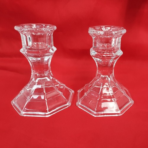 Candlesticks pair clear - pair,