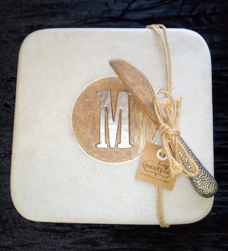 Mudpie initial 2016 marble - m, initial,