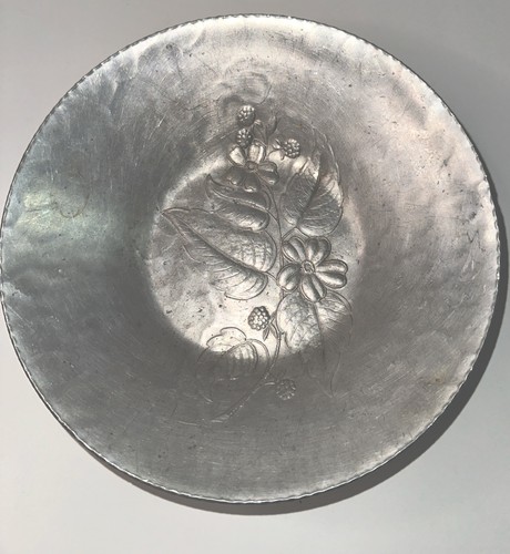Vintage hammered aluminum hand - hammered,