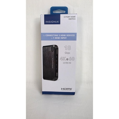 Insignia port hdmi switch 4k - 3-port,