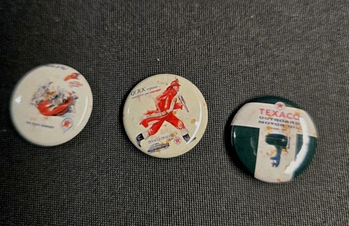 Texaco pinback buttons gas oil - texaco,