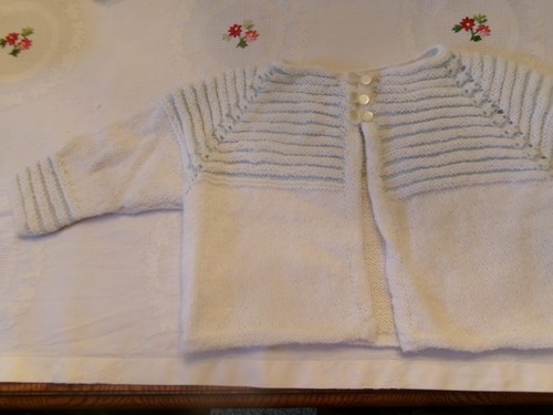 Hand knit baby sweater - , &