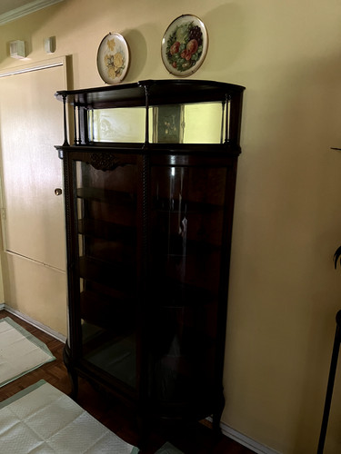 China cabinet antique - china, curved