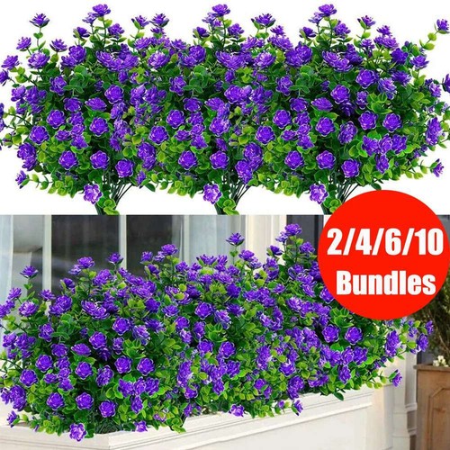 Purple artificial flowers fake - artificial,