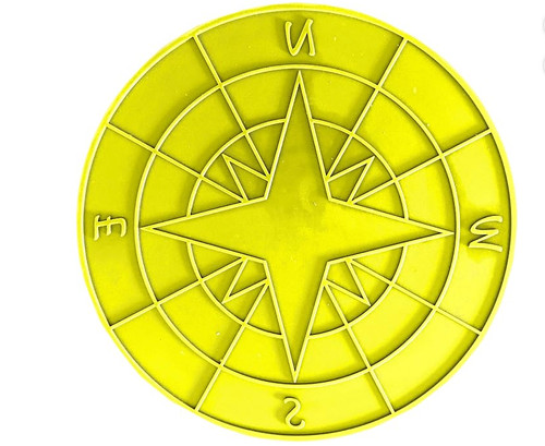 Inch compass rose concrete - compass,