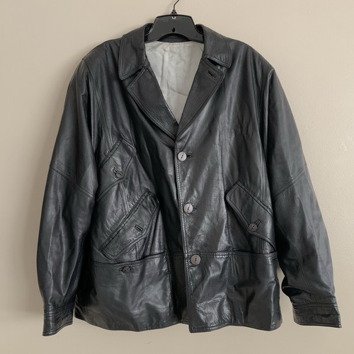 Vtg leather jacket nazareno - jacket,