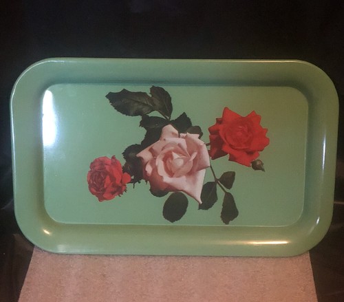 Vintage floral red - floral, white