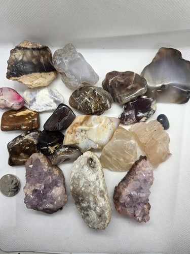 Agate crystal collection mixed - collection,