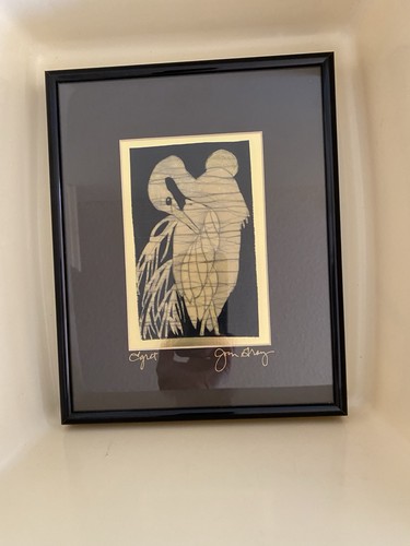 Art work egret - art, by
