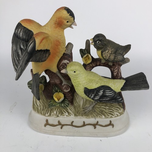 Ceramic three birds on a - ceramic,