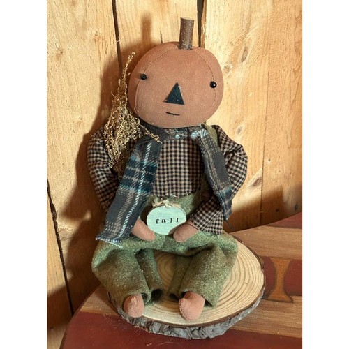 New fabric pumpkin doll - new,