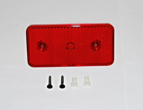 Rear side marker lens - red, with