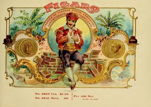 Cigar box label - box, fridge