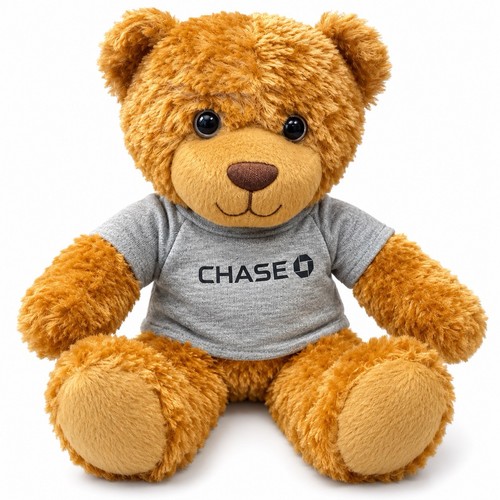 Chase bank teddy bear - bank, plush