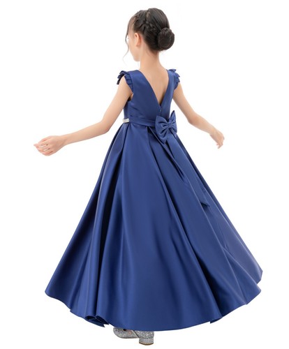 Wedding back satin - v-back, flower