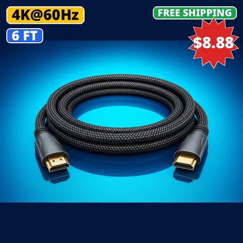 6ft braided hdmi - 6ft, cable