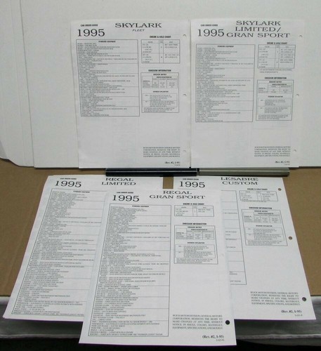 1995 buick ordering guide - ordering,