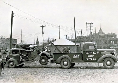 Lot tow trucks - trucks, past