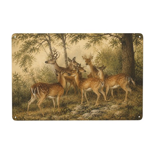 Rustic deer design - deer, wall