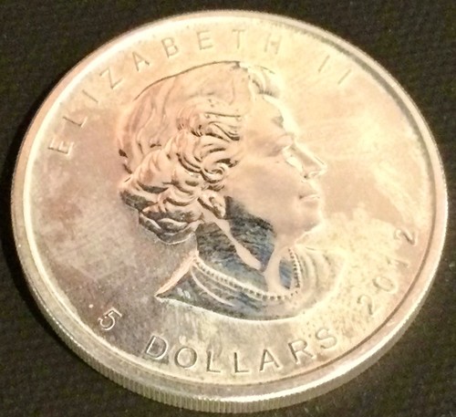 2012 canada silver 5 - 1, $5