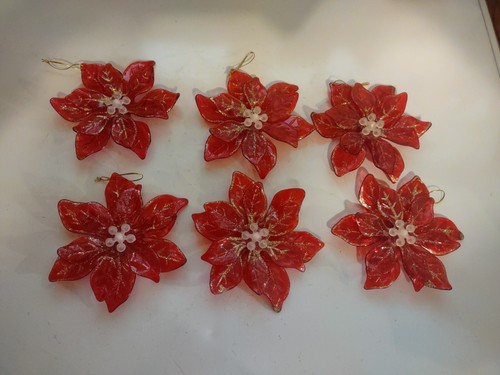 Glittery poinsettia holiday - poinsettia,