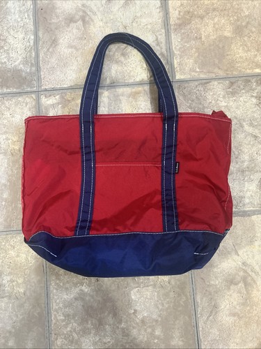 Bean red navy boat - navy, tote