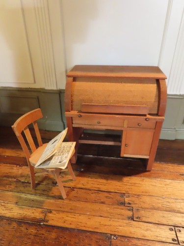 Vintage dollhouse roll top