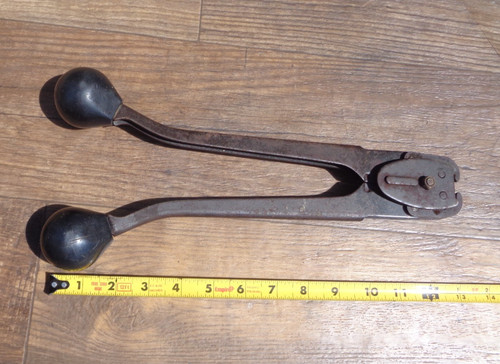 Vintage steel strapping tool - vintage,
