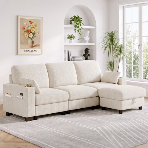 Shape chenille sectional - l-shape,