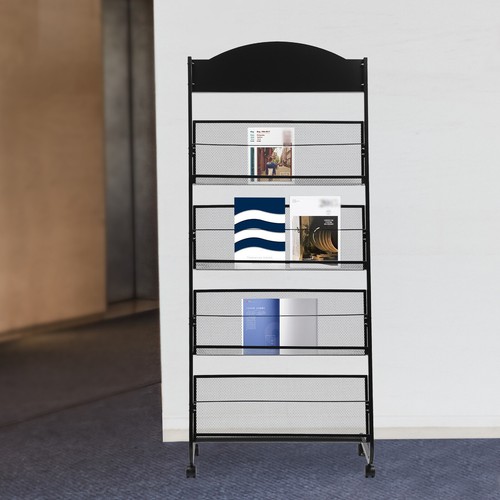 Tier metal wheeled magazine - 4-tier,