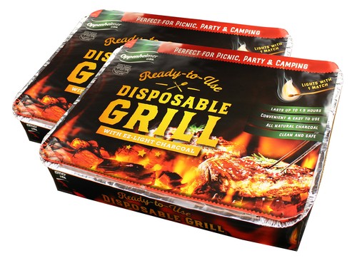 Disposable charcoal grill - disposable,