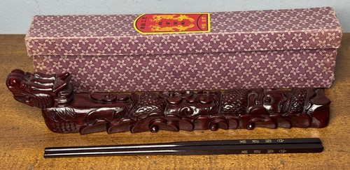 Chinese carved rosewood - rosewood, dragon