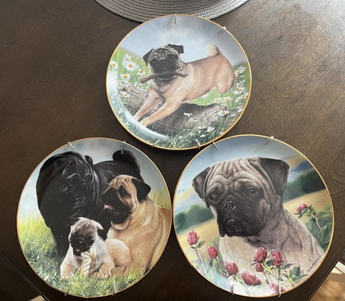Pug collector plates danbury - collector,