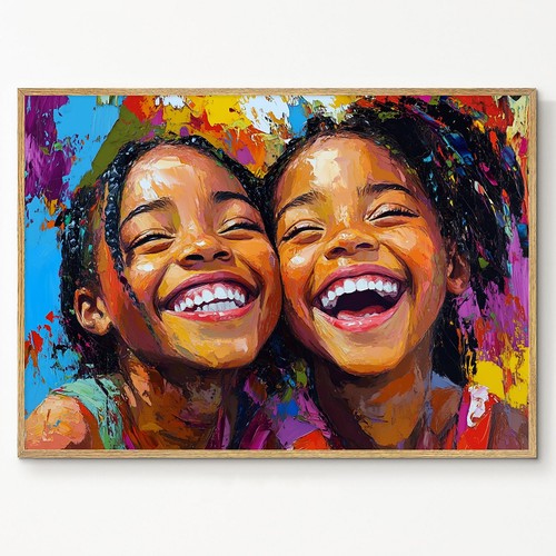Black children artwork african - black,