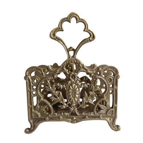 Antiqued brass napkin - antiqued,