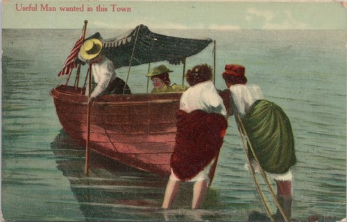 Comic four women boat - comic,