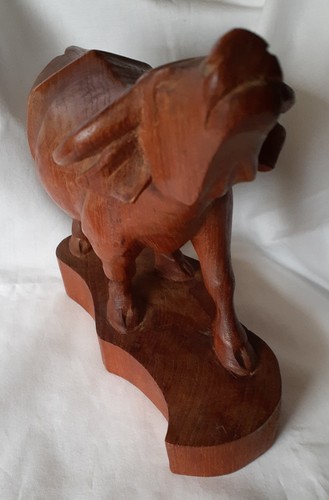 Carved wooden water buffalo - carved,