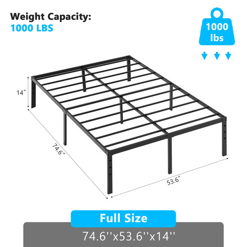 Metal bed frame twin - bed, full